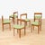 Wood Set of Six Mid 20th Century Teak Mid Century Dining Chairs For Sale - Image 7 of 9