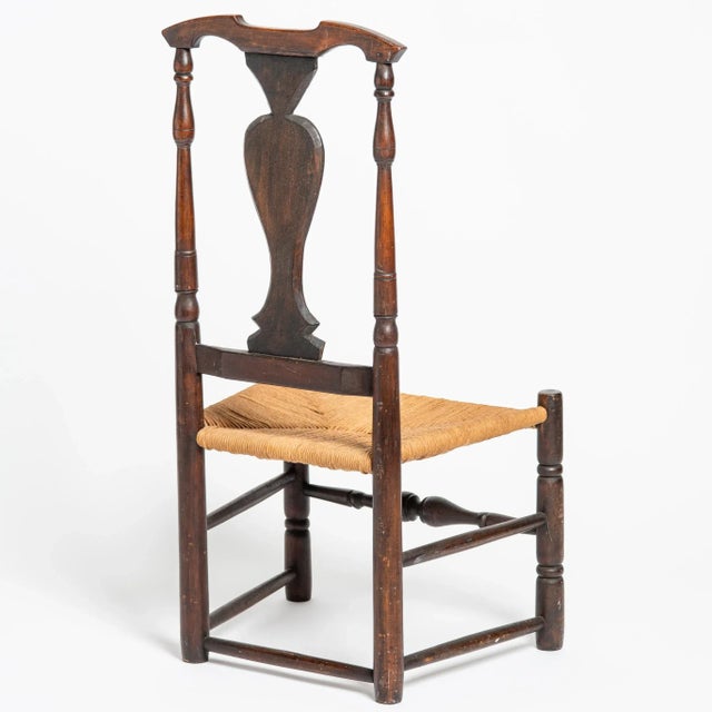Late 19th Century Queen Anne Style Rush Seat Chair For Sale - Image 4 of 8
