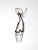 A vintage leather horse bridle crafted from richly aged brown braided leather, accented with a silver-tone metal bit. The...