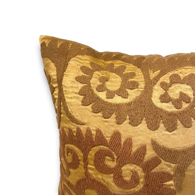 Showcase artful traditions and beautiful tales from Uzbekistan with Suzani embroidered pillows. These embroidered pillows...