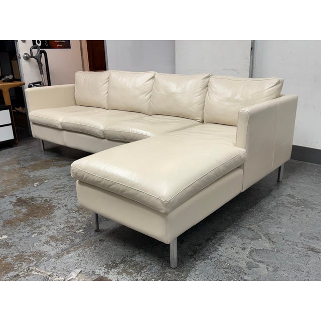 Design Plus Gallery presents a Leather Sectional from Room & Board. This contemporary piece has thinly sculpted...