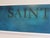 Saint, Aqua Blue. Oil on Antique Reclaimed Wood. For Sale In Houston - Image 6 of 7