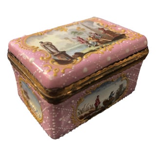 Fine Antique English South Staffordshire or Battersea Enamel Snuff Box For Sale