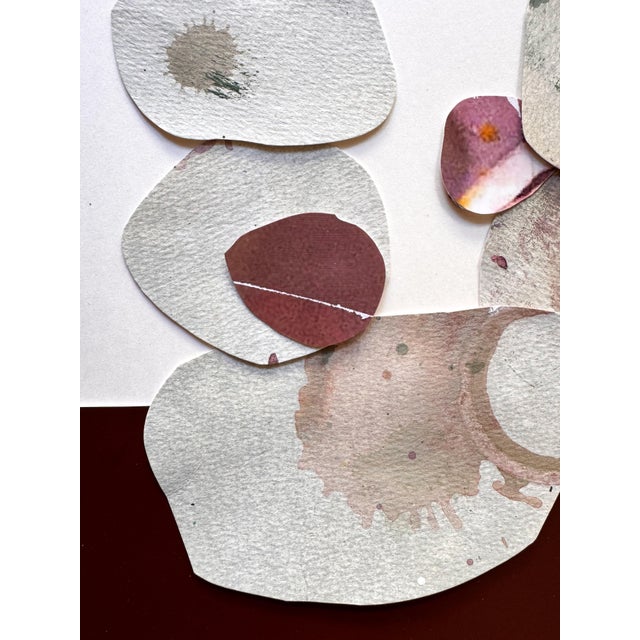 Abstract "Love Without Words 6" Original Mixed-Media Collage on Paper by Zac Woodiel For Sale - Image 3 of 9