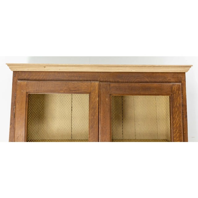 Wood French Bookcase with Brass Mesh Doors, Late 19th Century For Sale - Image 7 of 15