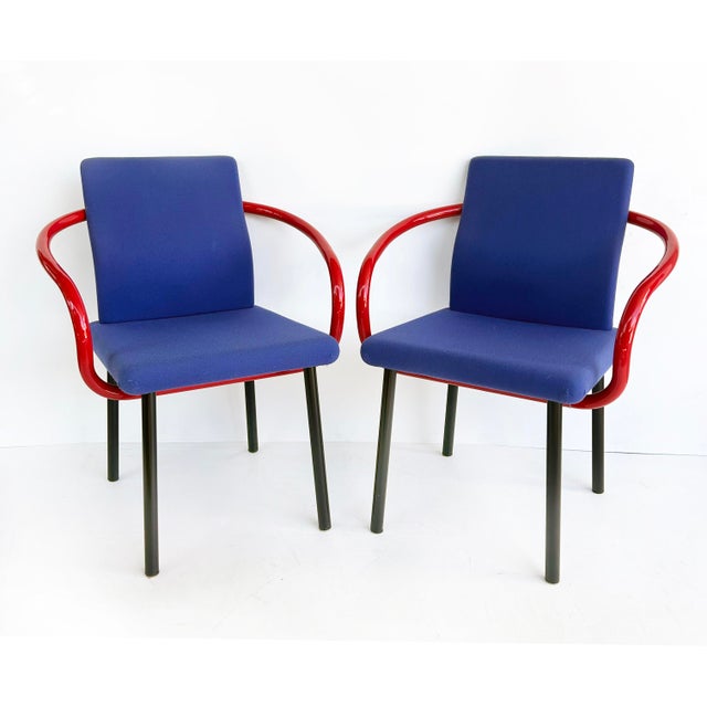 Knoll Ettore Sottsass "Mandarin" Post-modern Dining Chairs, Set of 6 Offered for sale is a set of 6 Knoll North America...
