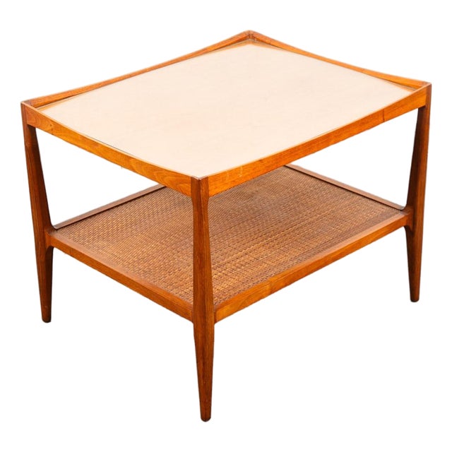 Mid Century Modern Side End Table Walnut Heritage Henredon Vintage MCM Rectangle For Sale
