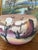 Brown Hand-Painted Terracotta Desert Landscape Pot Marked "Mexico" For Sale - Image 8 of 9