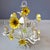 This French 1970s metal or toleware floral chandelier has 3 light fittings. European Plug (up to 250V).The wiring of this...
