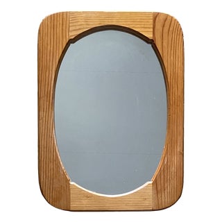 Vintage Swedish Pine Mirror, 1970s For Sale
