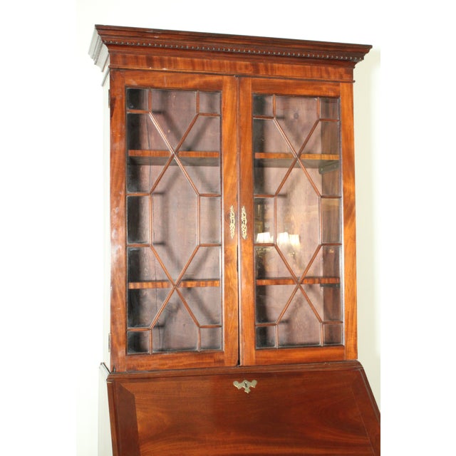 Brown George III Mahogany Secretary For Sale - Image 8 of 16