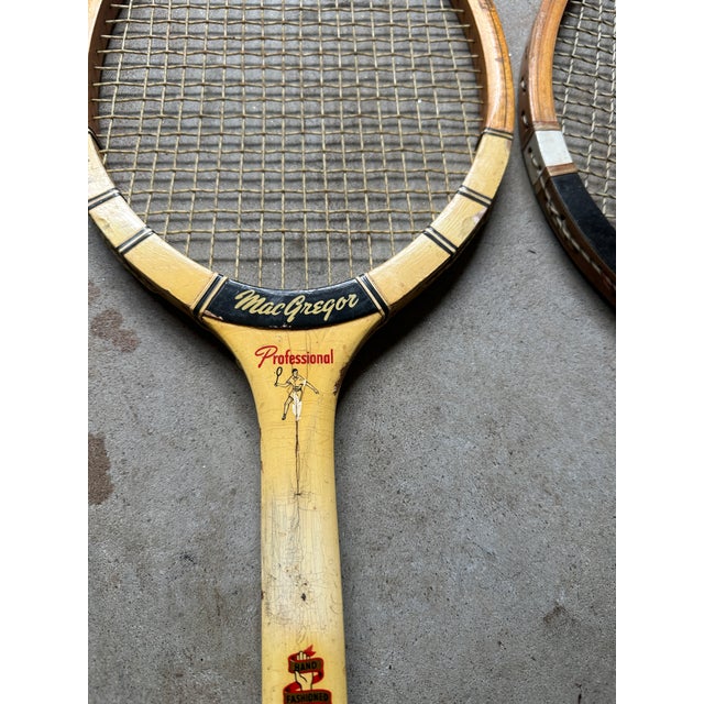 American Collection of Vintage Chemold and MacGregor Wooden Tennis Rackets For Sale - Image 3 of 12