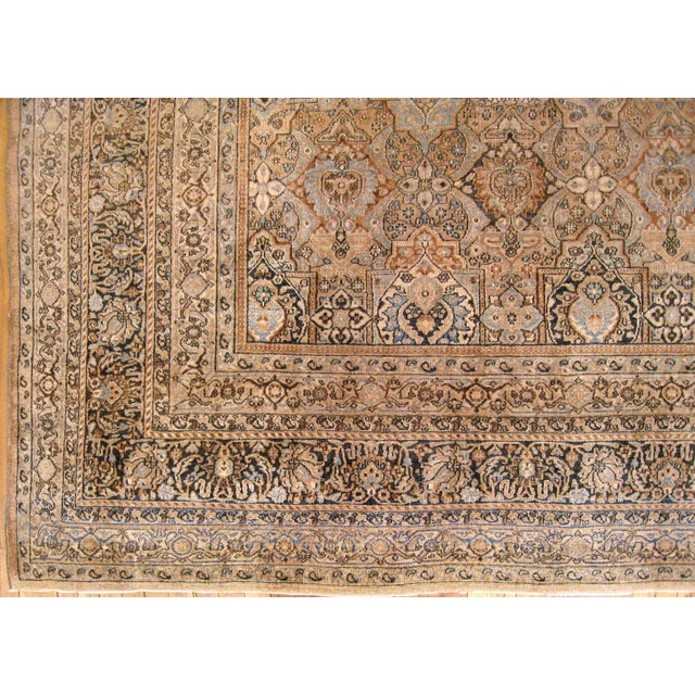Antique Persian Meshed Oriental Rug, in Large size, w/ Floral Elements For Sale - Image 4 of 7