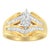 Contemporary 14KT Two-Toned Gold Diamond Cocktail Ring (1 cttw, H-I Color, SI1-SI2 Clarity) For Sale - Image 3 of 6