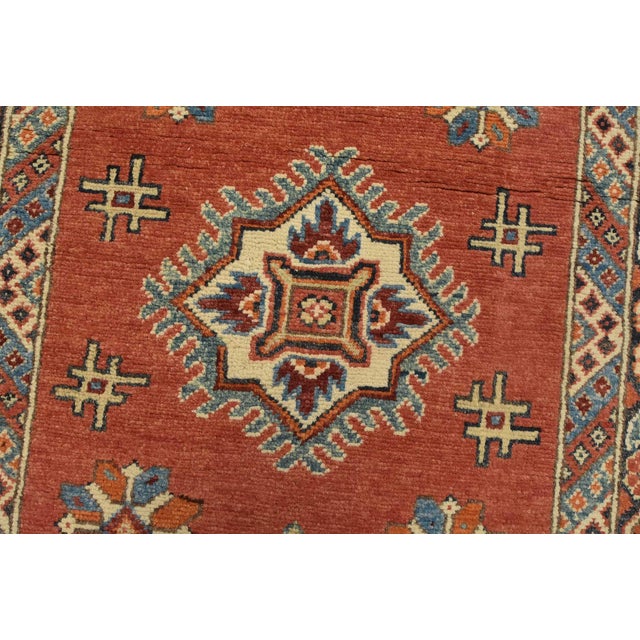 2020s Kazak Runner 2’7” X 7’7” Red Wool Tribal Hand-Knotted Oriental Rug For Sale - Image 5 of 12