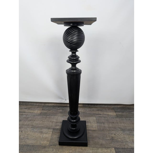 Pedestal Stand in Black Wood For Sale - Image 14 of 14