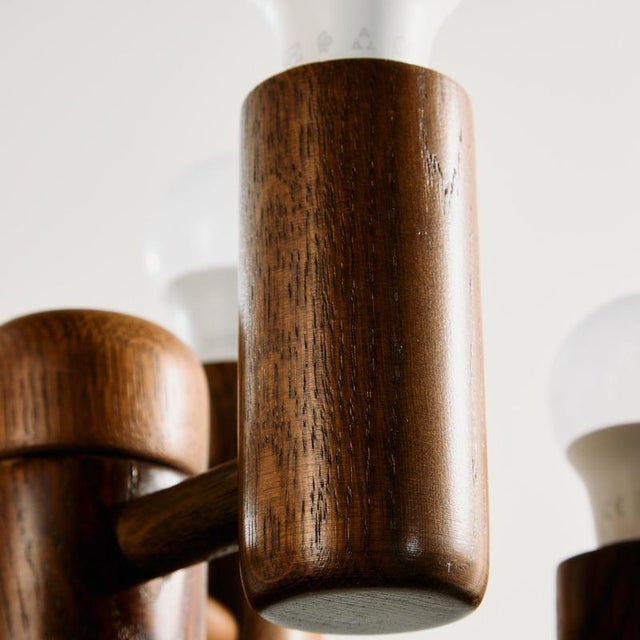 Vintage Oak Table Lamp by Temde Leuchten, 1960s For Sale - Image 6 of 13