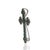Early 21st Century Royal Victorian Style Emerald & Diamond Cross Brooch Pendant in 925 Sterling Silver For Sale - Image 5 of 14
