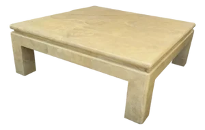 A Sally Sirkin Lewis Designed for J Robert Scott & Associates,Inc. Parchment Cocktail/Coffee Table.