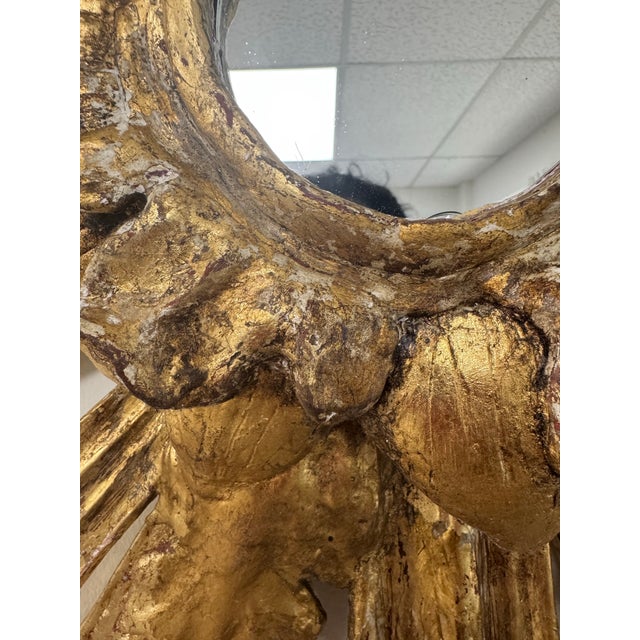 Contemporary Neo Baroque Style Giltwood Sunburst Mirror For Sale - Image 11 of 12