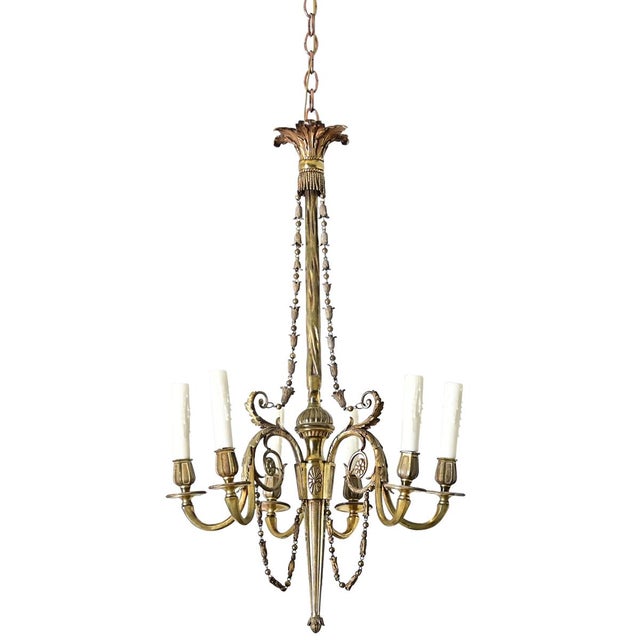 Bronze French 19th Century Gilt Bronze Chandelier For Sale - Image 8 of 16