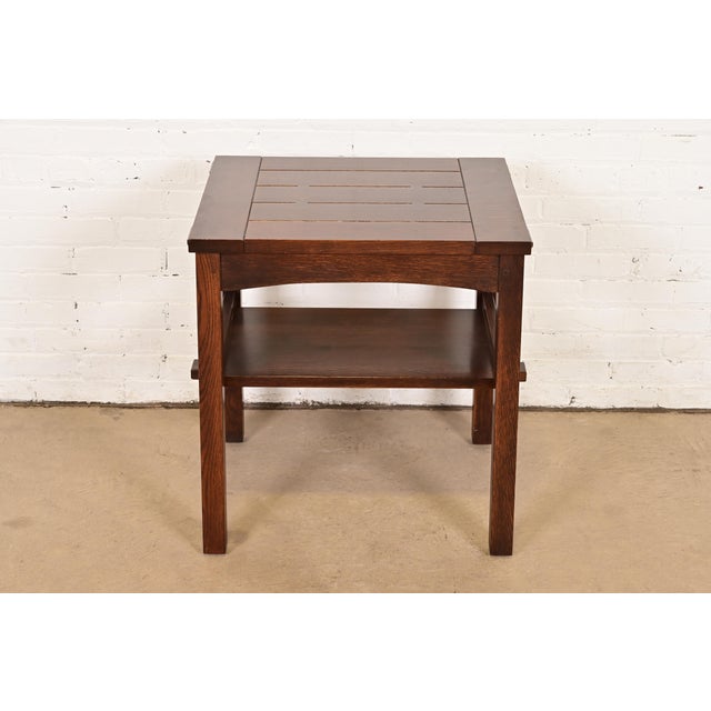 Mission Stickley Mission Oak Arts & Crafts Occasional Side Table For Sale - Image 3 of 9