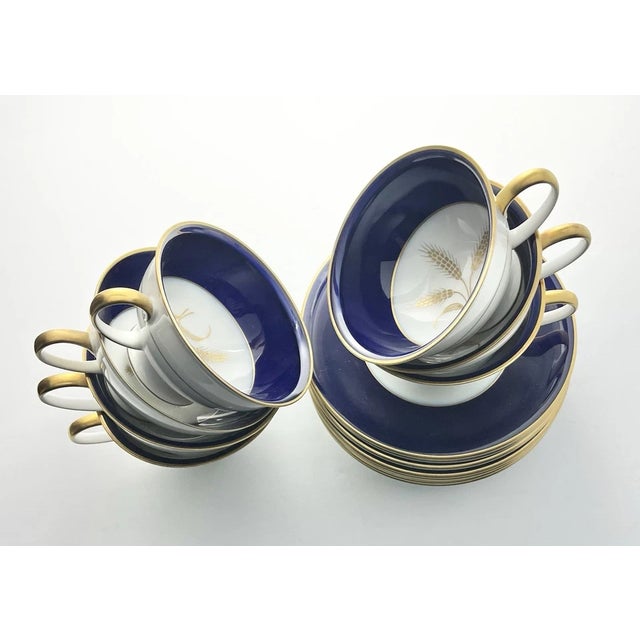 Mid-Century Modern 1960s Mid-Century Modern Rosenthal “Dignity” Tea Cups & Saucers - Set of 7 For Sale - Image 3 of 8