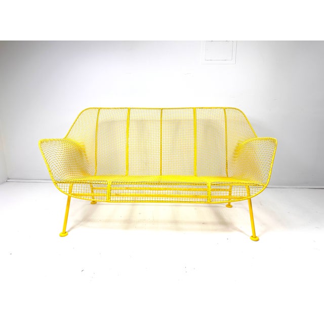 Yellow 1950s Yellow "Sculptura" Collection Settee by Russell Woodard For Sale - Image 8 of 8