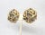 Abstract Vintage Jonathan Bailey for Crown Trifari Round Brutalist Goldtone Clip Earrings, 1970 - 2 Pieces For Sale - Image 3 of 7