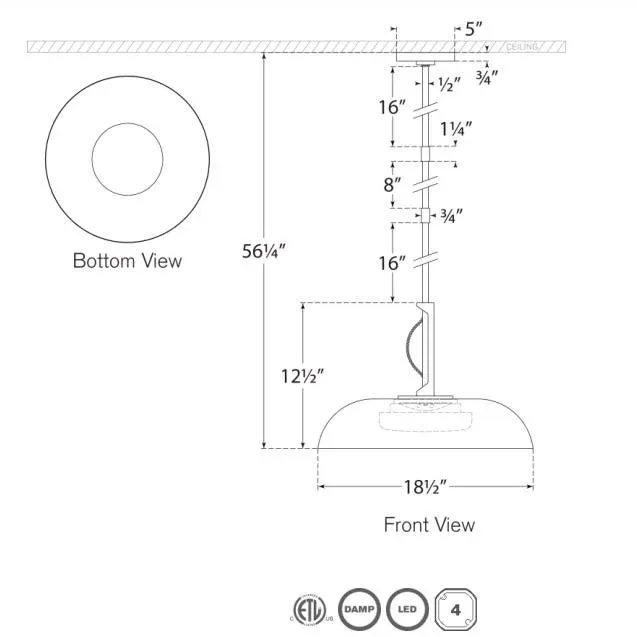 Modern Amber Lewis for Visual Comfort Signature Cyrus 19" Pendant in Hand-Rubbed Antique Brass and White with White Glass For Sale - Image 3 of 3