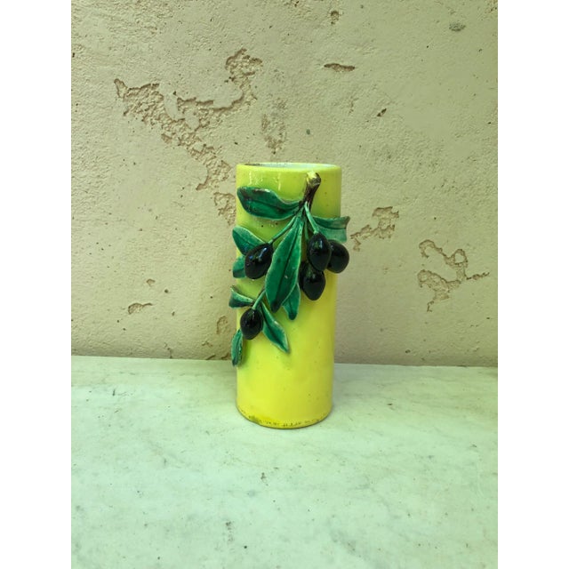 19th Century Majolica Vase With Olives Perret Gentil Menton For Sale - Image 9 of 10