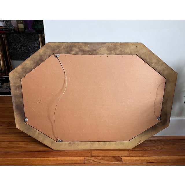 Glass Bamboo Gold Gilt Mirror in the Style of La Barge For Sale - Image 7 of 8