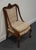 VINTAGE ANTIQUE Solid Mahogany Gothic Revival Jacobean Upholstered Arm Chair 37.25" High 24.5" Wide 23" Deep Seat: 18.5"...