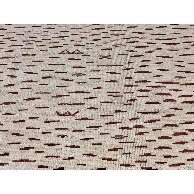 Mid 20th Century Moroccan Wool Rug 7’3” X 10’1” For Sale - Image 4 of 5