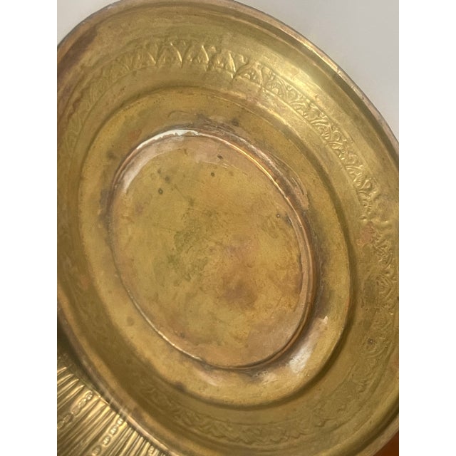 Antique Chinoiserie Incised Brass Cachepot For Sale - Image 12 of 12