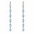 Topaz Huggie Drop Earrings, Silver, Gold, Pair For Sale - Image 4 of 10