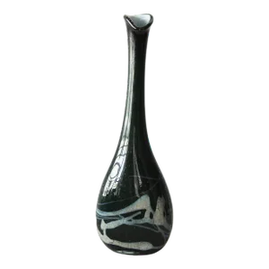 Caleb Siemon Style Hand Blown Modern Art Glass Vase
