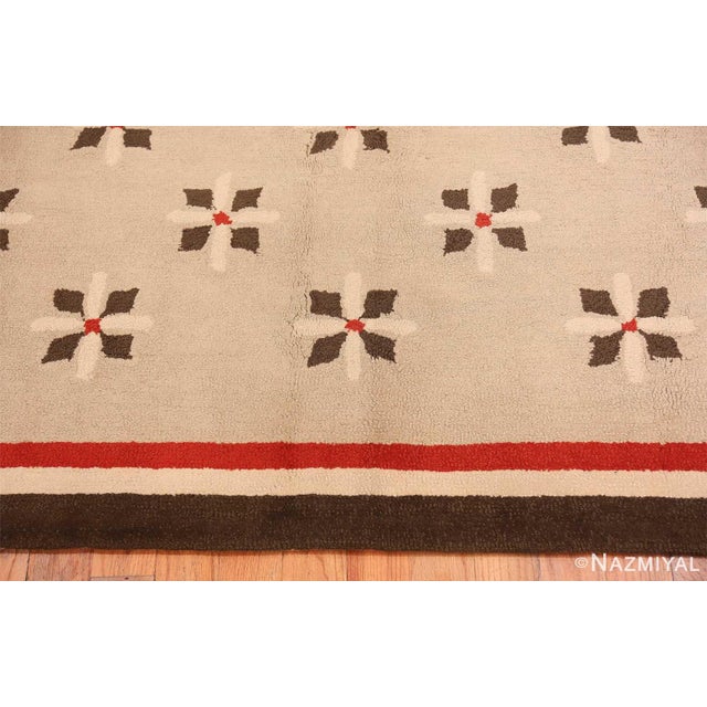 Nazmiyal Collection Art Deco American Hooked Rug For Sale - Image 4 of 7