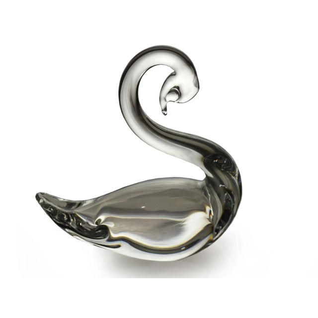Vintage Crystal Blown Swan and Seal Figurines - 2 Pieces For Sale - Image 6 of 9