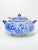 Vintage Porcelain Jasmin Flowers Blue, White & Gold Soup Tureen Lid & Ladle 9.5” Excellent condition. No chips, cracks, or...