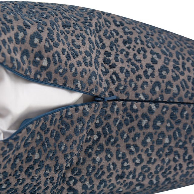 2020s Pillow 14 x 22 Lynx Indigo - Down Insert For Sale - Image 5 of 7