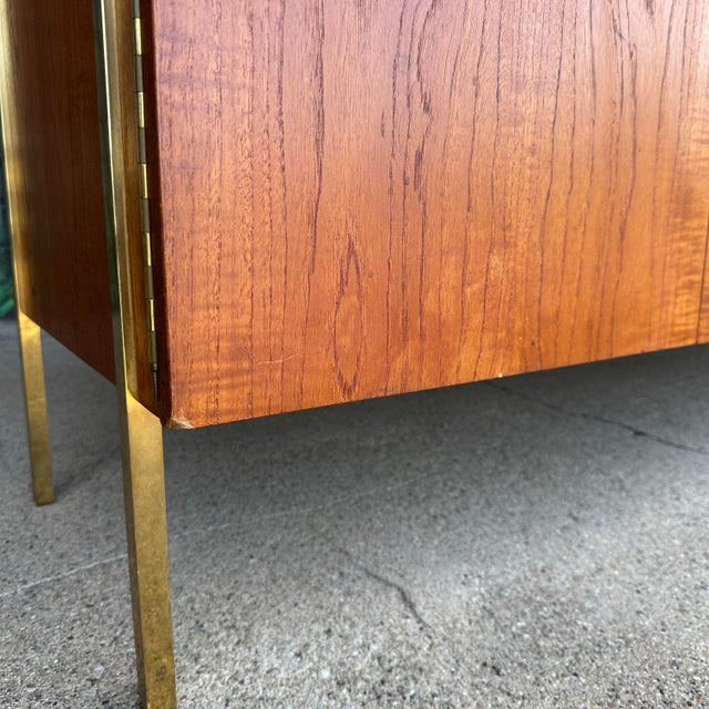 Harvey Probber Teak and Brass Credenza For Sale - Image 11 of 12