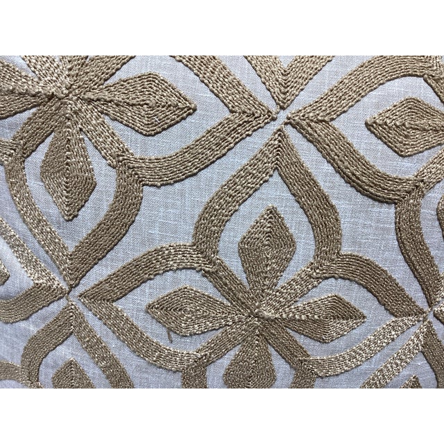 Mid-Century Modern New Custom Handmade Cowtan & Tout Gold & Cream Fabric 20” Pillow ($350 Wholesale) For Sale - Image 3 of 5