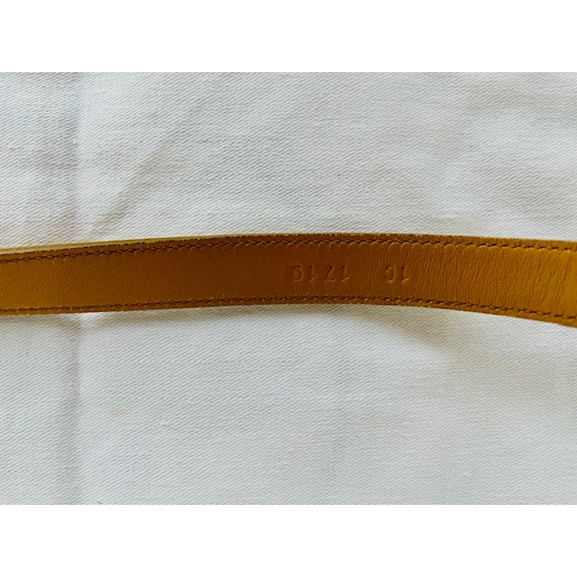 Vintage Prada Leather Belt With Enamel Logo Buckle - Made in Italy For Sale - Image 9 of 12