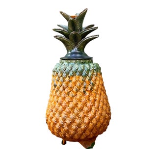 Vintage Hilario Alejo Madrigal Terracotta Pineapple Jar For Sale