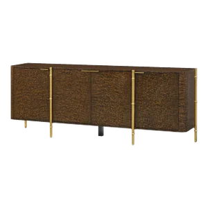 Mid Century Burl Wood Sideboard
