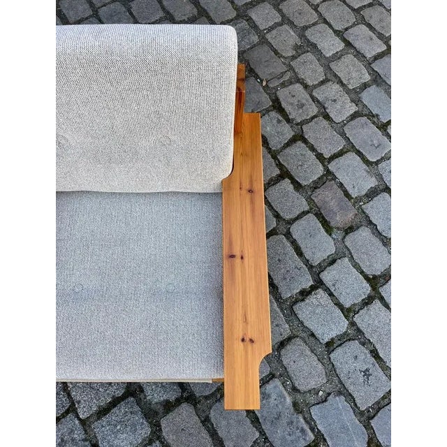 Wood Safari Style Beige-Grey Armchair For Sale - Image 7 of 11