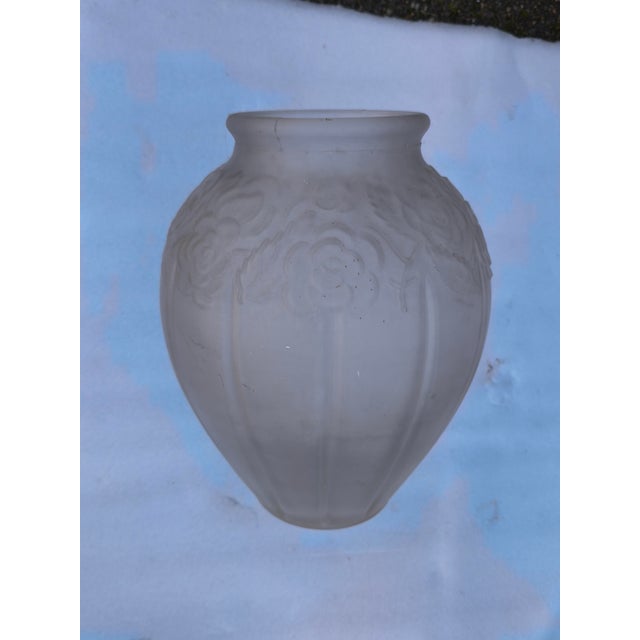 Contemporary Art Deco Vase with Floral Motif, 1930s For Sale - Image 3 of 4