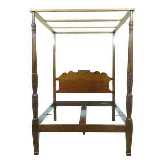 Baker Queen Size Mahogany Historic Charleston Canopy Bed For Sale