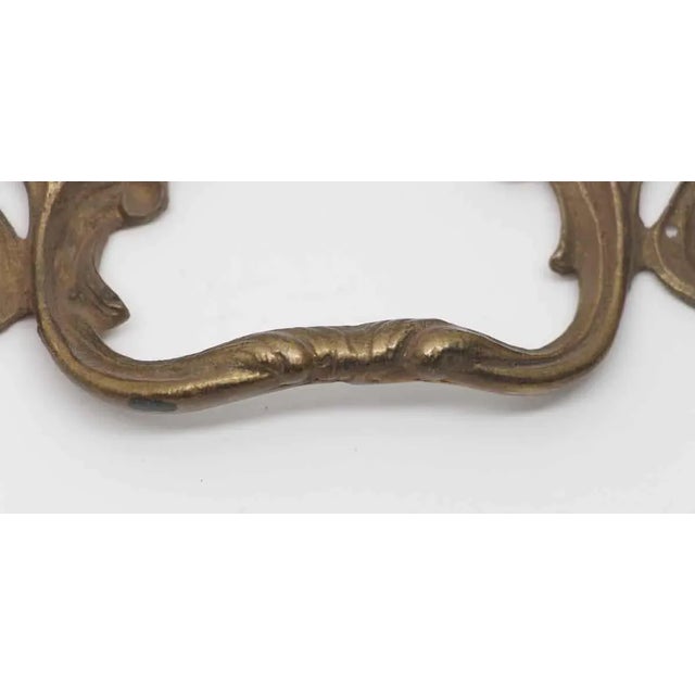 French Provincial Mid 20th Century French Provincial Brass Drawer Pull For Sale - Image 3 of 5